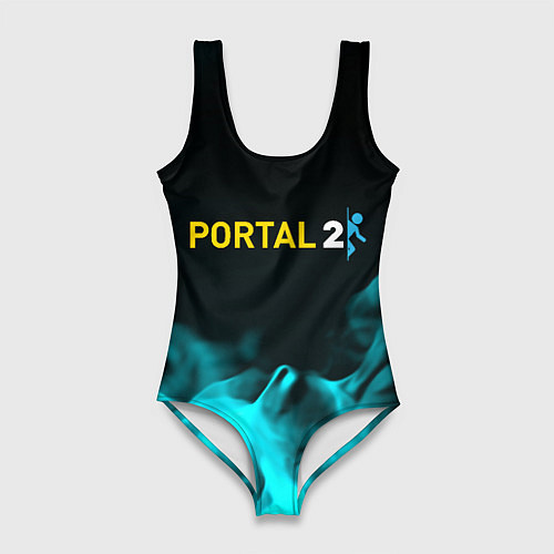 Женский купальник-боди Portal fire blue / 3D-принт – фото 1