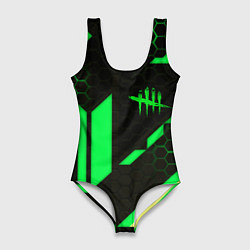 Купальник-боди 3D женский Dead by daylight geometry pattern, цвет: 3D-принт