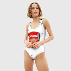 Купальник-боди 3D женский Arsenal fc текстура, цвет: 3D-принт — фото 2