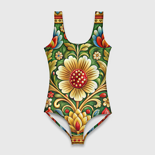 Женский купальник-боди Стиль советского ковра узоры и орнамент / 3D-принт – фото 1