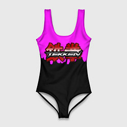 Женский купальник-боди Tekken розовая геометрия