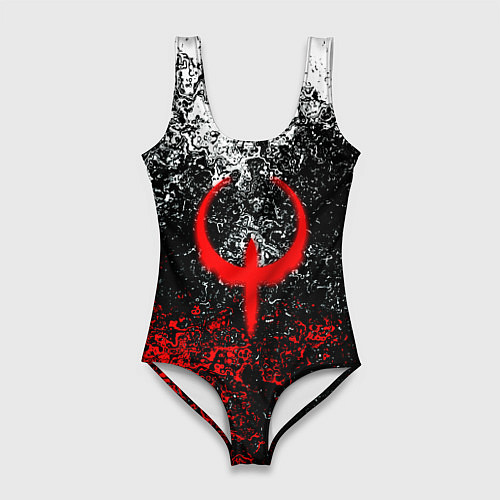 Женский купальник-боди Quake брызги красок / 3D-принт – фото 1