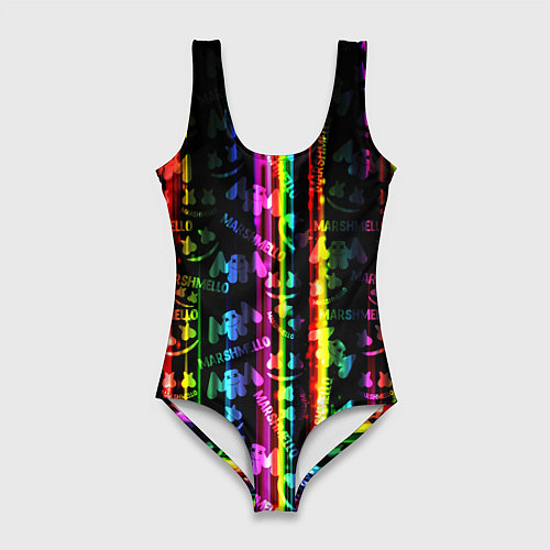 Женский купальник-боди Marshmello градиент / 3D-принт – фото 1