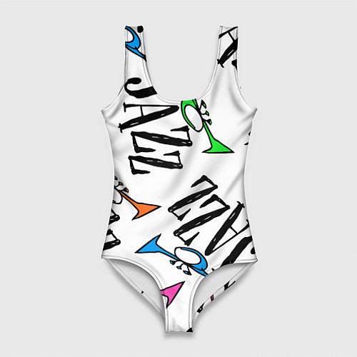 Женский купальник-боди Just jazz in color / 3D-принт – фото 1