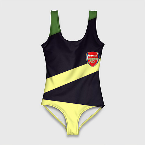 Женский купальник-боди Arsenal geometry / 3D-принт – фото 1