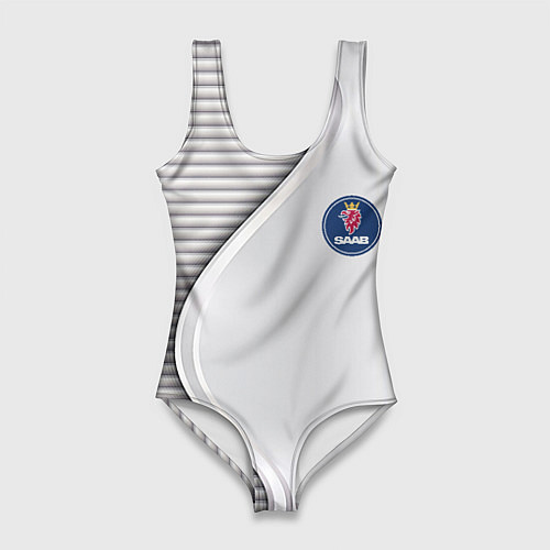 Женский купальник-боди Saab metal texture / 3D-принт – фото 1