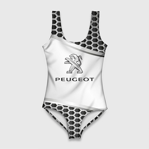 Женский купальник-боди Peugeot carbon metal / 3D-принт – фото 1