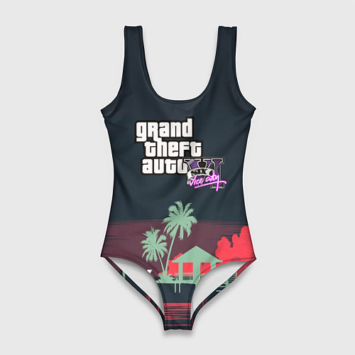 Женский купальник-боди GTA tropix game / 3D-принт – фото 1