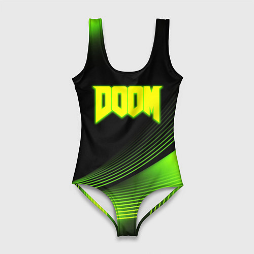 Женский купальник-боди Doom абстракция кислотная / 3D-принт – фото 1