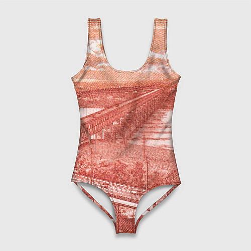 Женский купальник-боди Любимый Хабаровск 5000 / 3D-принт – фото 1