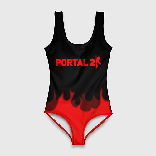 Женский купальник-боди Portal fire abstraction / 3D-принт – фото 1