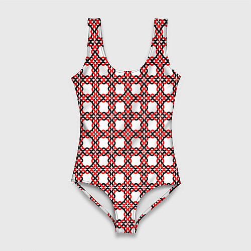 Женский купальник-боди Скандинавское плетение / 3D-принт – фото 1
