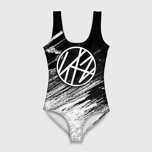 Женский купальник-боди Stray kids - черно-белый / 3D-принт – фото 1