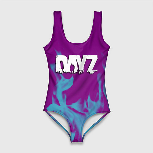 Женский купальник-боди Dayz неоновый огонь / 3D-принт – фото 1