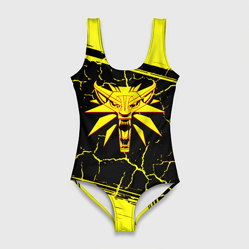 Женский купальник-боди Ведьмак трещины текстура / 3D-принт – фото 1