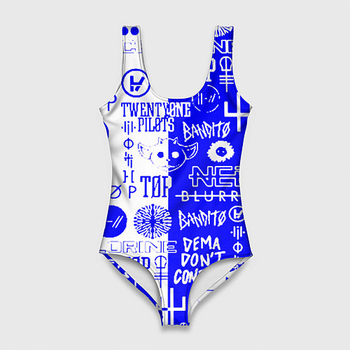 Женский купальник-боди Twenty one pilots лого / 3D-принт – фото 1