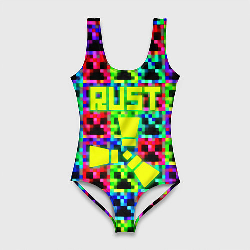 Женский купальник-боди Minecraft x rust / 3D-принт – фото 1