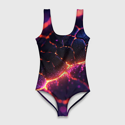 Женский купальник-боди Текстура вулкана / 3D-принт – фото 1