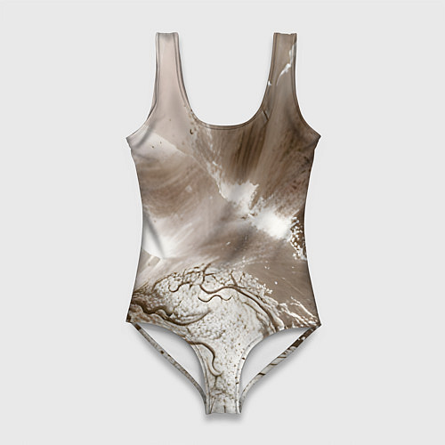 Женский купальник-боди Песок и вода / 3D-принт – фото 1