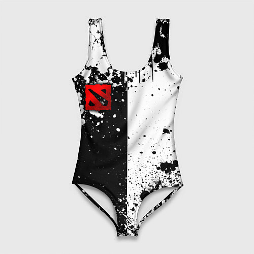 Женский купальник-боди Дота 2 - белые брызги / 3D-принт – фото 1