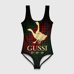 Женский купальник-боди Гуси га-га-га