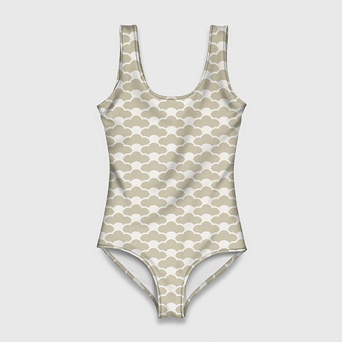 Женский купальник-боди Геометричный узор в японском стиле / 3D-принт – фото 1