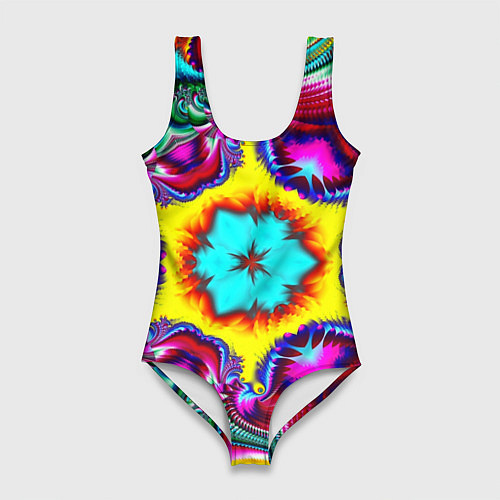 Женский купальник-боди Абстракция узор фракталы / 3D-принт – фото 1