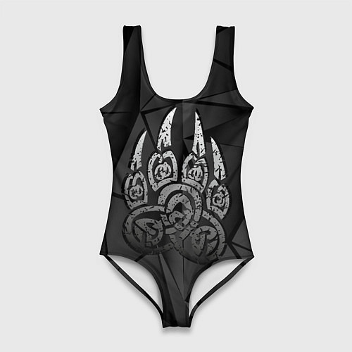 Женский купальник-боди Велес лапа медведя / 3D-принт – фото 1