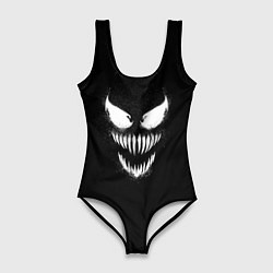 Купальник-боди 3D женский Веном оскал, цвет: 3D-принт