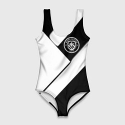 Купальник-боди 3D женский Манчестер Юнайтед геометрия, цвет: 3D-принт