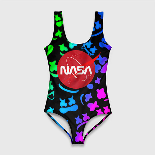 Женский купальник-боди Marshmello x NASA gradient / 3D-принт – фото 1