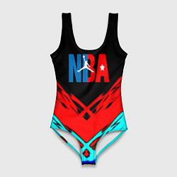 Женский купальник-боди NBA краски геометрия