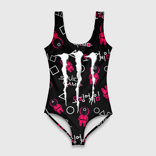 Женский купальник-боди Monster energy x Ojingeo geim / 3D-принт – фото 1