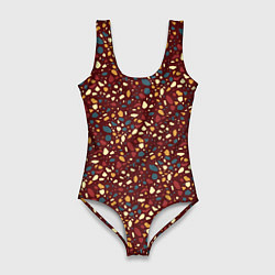 Купальник-боди 3D женский Садовая дорожка, цвет: 3D-принт