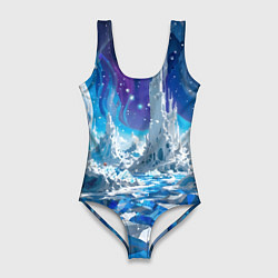 Купальник-боди 3D женский Космический фантастический пейзаж, цвет: 3D-принт
