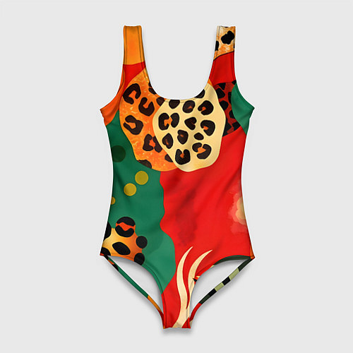 Женский купальник-боди Анималистичный африканский паттерн / 3D-принт – фото 1