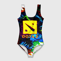 Купальник-боди 3D женский Dota monster, цвет: 3D-принт
