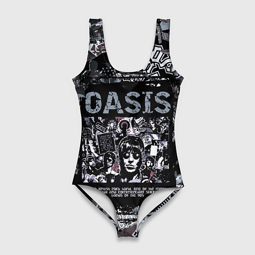 Женский купальник-боди Oasis на фоне гитар / 3D-принт – фото 1