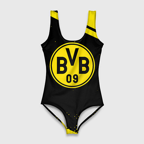 Женский купальник-боди Borussia полосы / 3D-принт – фото 1