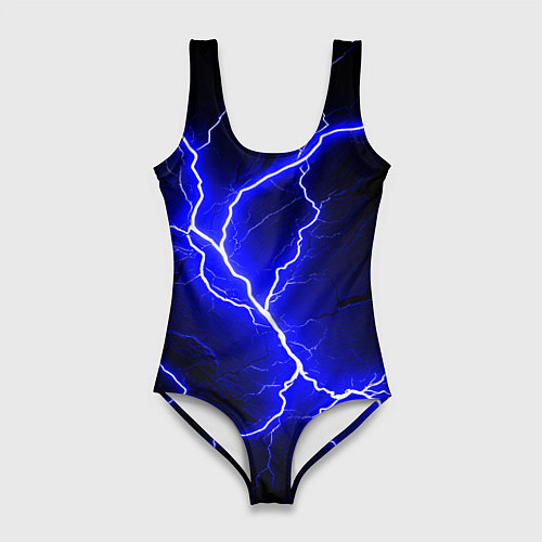 Женский купальник-боди Color blue black / 3D-принт – фото 1