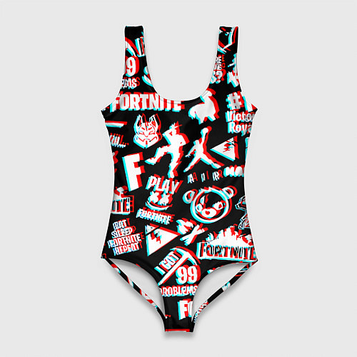 Женский купальник-боди Fortnite glitch game / 3D-принт – фото 1