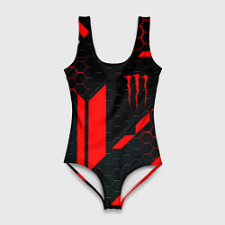 Женский купальник-боди Monster energy sport geometry