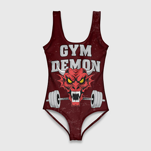 Женский купальник-боди Gym demon / 3D-принт – фото 1