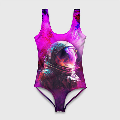 Женский купальник-боди Космонавт красочный / 3D-принт – фото 1