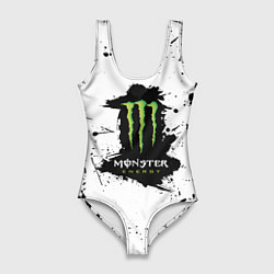 Женский купальник-боди Monster energy брызги красок