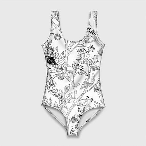 Женский купальник-боди Птицы Сирин / 3D-принт – фото 1