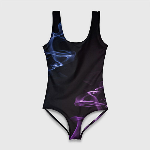 Женский купальник-боди Color black blue pink / 3D-принт – фото 1