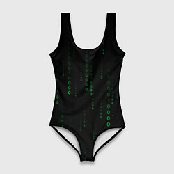 Женский купальник-боди Color black green