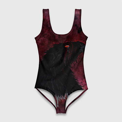 Женский купальник-боди Орёл с шрамом на фоне кровавого неба / 3D-принт – фото 1