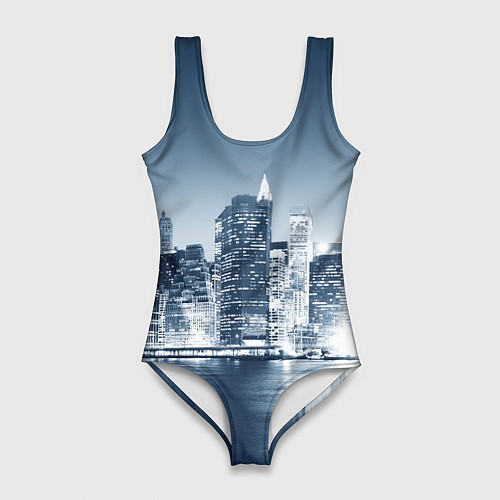 Женский купальник-боди New York город / 3D-принт – фото 1
